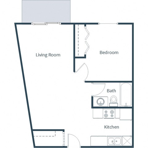 South Pointe - One Bedroom - Plan 11B