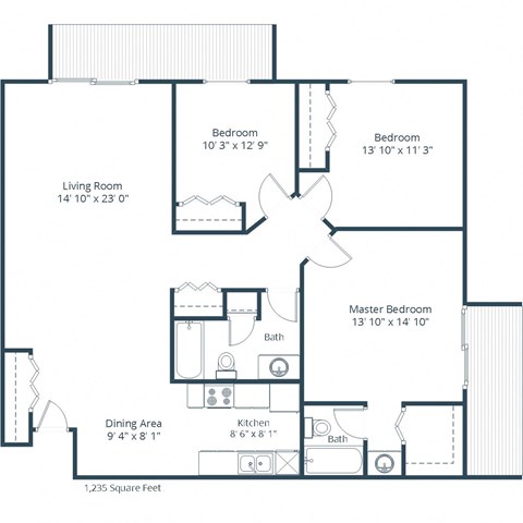 South Pointe - Three Bedroom - Plan 32A