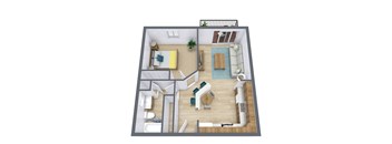 Southgate Apartments in Fargo, ND | One Bedroom Floor Plan 11B