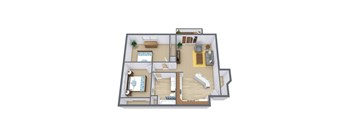 Southgate Apartments in Fargo, ND | Two Bedroom Floor Plan 21B