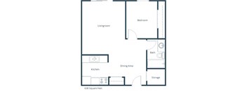 Candlelight One Bedroom Floor Plan A