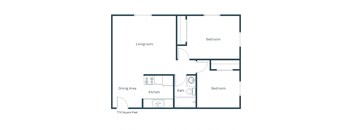 Candlelight Two Bedroom Floor Plan A