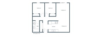 Candlelight Two Bedroom Floor Plan B