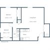Oak Court Apartments | Two Bedroom Floor Plan C Oak Court Apartments | Two Bedroom Floor Plan C