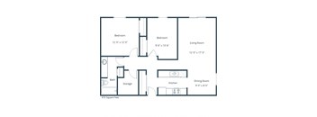 Southview Village Apartments | Two Bedroom Floor Plan A