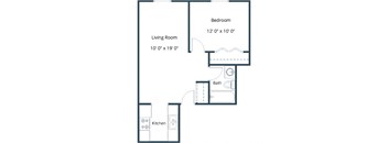 Eagle Sky I Apartments in Bismarck, ND | One Bedroom Floor Plan 11D