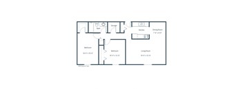Newgate Apartments | Two Bedroom Floor Plan 21A