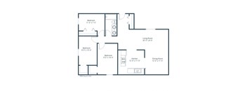 Newgate Apartments | Three Bedroom Floor Plan 31A