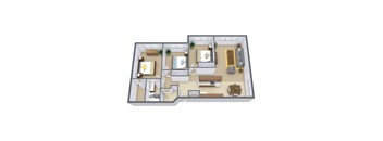 Sterling Park Apartments in Fargo, ND | Three Bedroom Floor Plan 31A