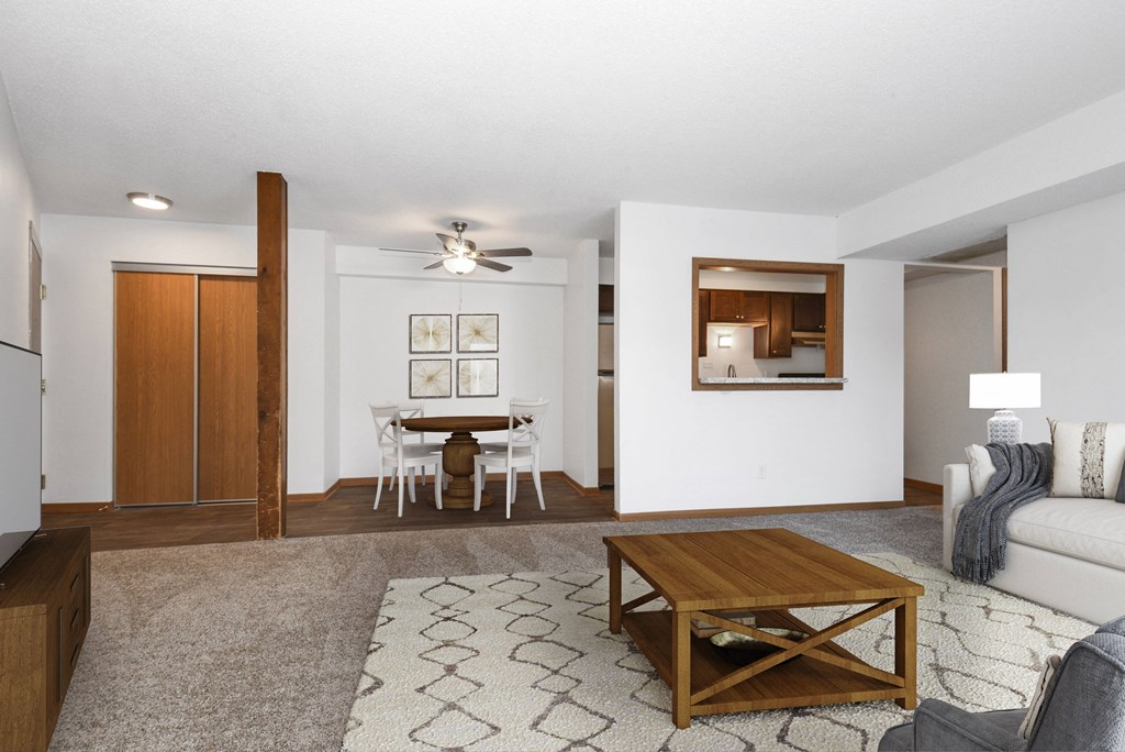 St. Louis Park, MN Apartments | A Furnished Living Room St. Louis Park, MN Courtyard Apartments | A Furnished Living Room