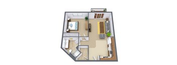 Stonebridge Apartments in Fargo, ND | One Bedroom Floor Plan 11B