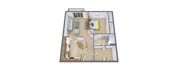 Stonebridge Apartments in Fargo, ND | One Bedroom Floor Plan 11D