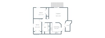 Fairview Apartments in Bismarck, ND | Two Bedroom Floor Plan 21A