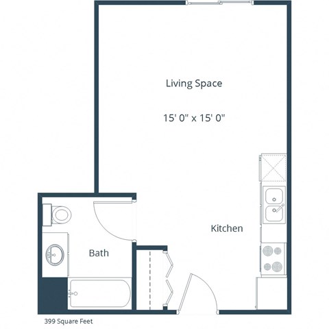 Studio at Sunset Ridge Apartments in Bismarck, ND