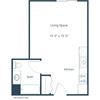 Sunset Ridge Apartments | Efficiency Floor Plan 01A Sunset Ridge Apartments | Efficiency Floor Plan 01A