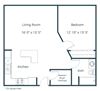 Sunset Ridge Apartments | One Bedroom Floor Plan 11B Sunset Ridge Apartments | One Bedroom Floor Plan 11B