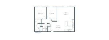 Two-Bedroom Unit at Sunset Ridge Apartments in Bismarck, ND