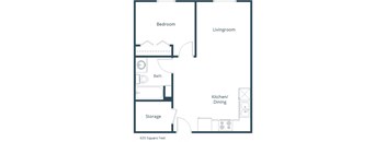 Fieldstone Apartments | One Bedroom Floor Plan 11A