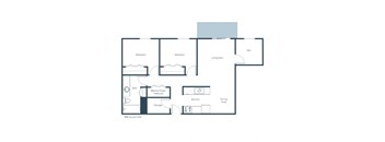 Fieldstone Apartments | Two Bedroom Floor Plan 21b