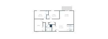 Westside Apartments | Two Bedroom Floor Plan 21D