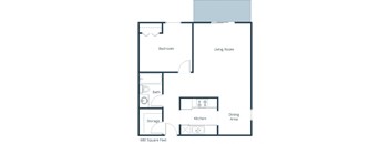 Westwood Estates Apartments in Fargo, ND | One Bedroom Floor Plan 11B
