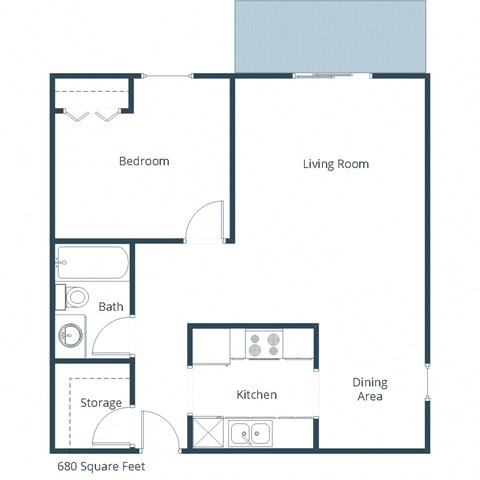 Westwood Estates Apartments in Fargo, ND | One Bedroom Floor Plan 11B