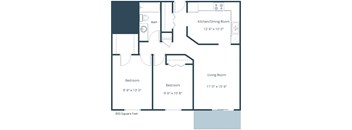 Westwood Estates Apartments in Fargo, ND | Two Bedroom Floor Plan 21A