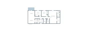 Three Bedroom Two Bath Floor Plan at France, North Dakota