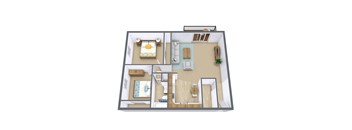Twin Parks Apartments | Two Bedroom | Plan 21B
