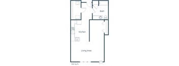 Urban Plains Apartments in Fargo, ND | Efficiency Floor Plan 01C