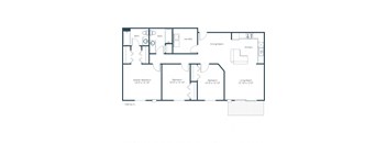 Wolf Creek Apartments | Three Bedroom Floor Plan B