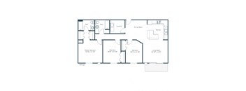 Wolf Creek Apartments | Three Bedroom Floor Plan C