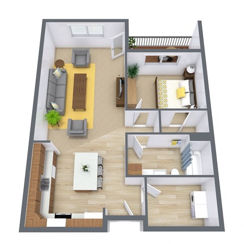 Urban Plains Apartments in Fargo, ND | One Bedroom Floor Plan 11A