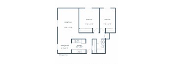 Country Club Apartments | Two Bedroom Floor Plan A