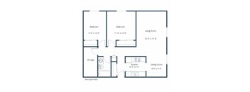 Country Club Apartments | Two Bedroom Floor Plan B