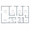 Country Club Apartments | Three Bedroom Floor Plan B Country Club Apartments | Three Bedroom Floor Plan B