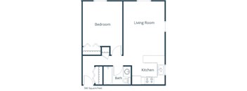 Hawthorn Apartments | One Bedroom Floor Plan A