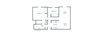 Hawthorn Apartments | Two Bedroom Floor Plan A