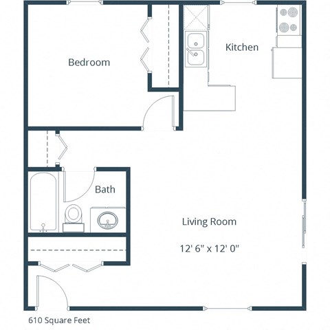 Huntington Apartments in Fargo, ND | One Bedroom Floor Plan 11B