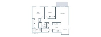 Long Island Apartments | Two Bedroom Floor Plan 22D