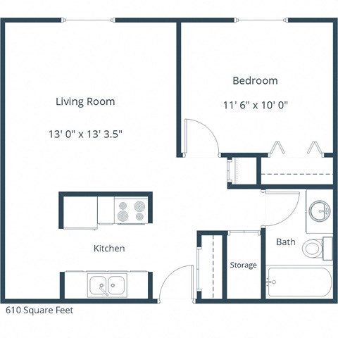 Pacific Park 1 | One Bedroom Floor Plan A