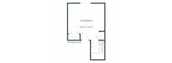 Pacific Park II Apartments in Fargo, ND | Studio Floor Plan 01A