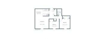 Pacific Park II Apartments in Fargo, ND | Two Bedroom Floor Plan 21A