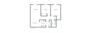 Pacific Park II Apartments in Fargo, ND | Two Bedroom Floor Plan 21C