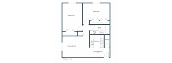 Pacific Park II Apartments in Fargo, ND | Two Bedroom Floor Plan 21D