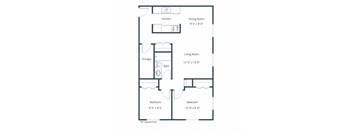 a floor plan of a 1 bedroom floor plan