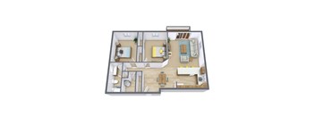 Village Park Apartments in Fargo ND | Two Bedroom Plan 21A