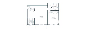 Valley View Apartments in Golden Valley, MN | One Bedroom Floor Plan 11A