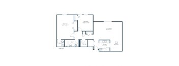 Valley View Apartments in Golden Valley, MN | Two Bedroom Floor Plan 22B