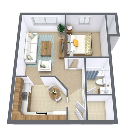 Westwood Estates Apartments in Fargo, ND | One Bedroom Floor Plan 11C
